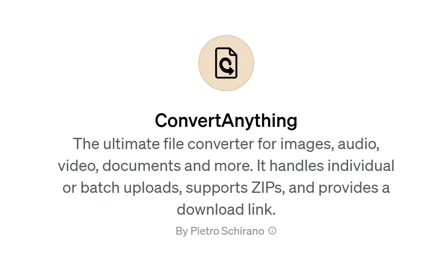 GPTS - ConvertAnything